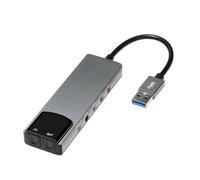 Carte son USB avec adaptateur son 5.1 canaux pour home cinéma et configurations de jeu