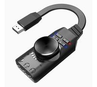 Carte son USB avec son surround virtuel 7.1 pour PC Gaming Interfaces auditives USB Carte son externe