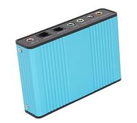 Carte Son USB, Carte Son Externe en Alliage d'aluminium Facile à Installer pour Ordinateur Portable (Bleu)