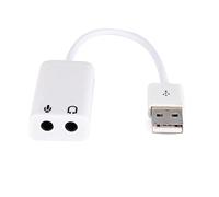 Carte Son USB Externe 7.1 - Son 3D Dynamique 12 Mbps - PC/Console de Jeu - Blanc - Straße Tech