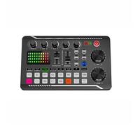 Carte Son USB F998 Podcast Live Streaming - Interface Audio avec Effets Sonores et Changeur de Voix, Compatible PC Smartphone