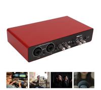 Carte son USB Live - OMABETA - Rouge - 24 bits 192 kHz - Filtre passe-haut - Bouton Gain