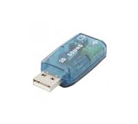 Carte son USB - Plug & Play - Sortie pour haut-parleurs/ casque - Entrée pour microphone