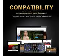 Carte Son V300 Pro Pour Streaming En Direct, 10 Effets Sonores, Bluetooth, Micro, Contrôle Vocal, Pour Téléphone Et Pc