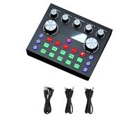 Carte son V8S 5 V 1 A avec câble de charge audio et USB - Son riche - Effets vocaux - Prise en charge de la diffusion en direct multi-plateforme