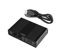 Carte Son, Valinks 6 canaux Carte Son Externe USB 2.0 Externe Son Surround 5.1 Optique S/PDIF Audio Carte Son Adaptateur pour PC Portable d'enregistrement Compatible avec Windows 10/8/7/XP