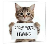 Carte « Sorry You're Leaving Cat » - Carte de départ d'un collègue de chat