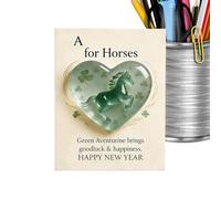 Carte souvenir de motivation en acrylique 2D avec inscription « Horse Hug »