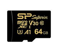 Carte SP Silicon Power 64 Go Classe 10 Compatible avec UHS-1, U3, V30, A1, 4K, Enregistrement répétitif, Caméra de Surveillance Draek, SP064GBSTXDV3V1HSP