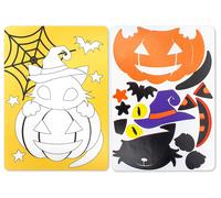 Carte Stickers Puzzle Citrouille Halloween 16 X 22 Cm