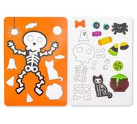 Carte Stickers Puzzle Squelette Halloween 16 X 22 Cm