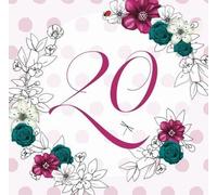 Carte Swarovski Carré CL1420_PO Anniversaire 20 fleurs