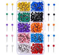 Carte Tacks Push Pins tête en Plastique avec Point en Acier, 1/8 po, 500 Pièces