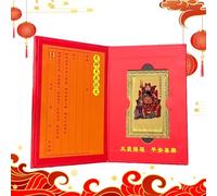 Carte Tai Sui, 2025 Année de l'du Serpent, chinoise traditionnelle en cuivre, décoration porte-bonheur, Wealth Harmony Home Studio Decor Carte à collectionner Année du Serpent pour homme et femme