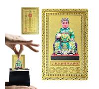 Carte Tai Sui Année de chèvre 2027 avec inscription « Blessing Bring Good | Carte de bénédiction de chèvre chinoise pour bureau, voyage, voyage, table de nuit, promenades en voiture