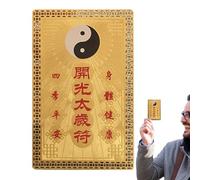 Carte Tai Sui - Celestial Blessing Charm, | Carte Divine, De Protection Zodiaque, Carte D'énergie Karma Pour Le Bien-être Spirituel, Pièce De Décoration Domest