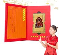 Carte Tai Sui | Décoration d'amulette en cuivre, décoration porte-bonheur du Nouvel An chinois, carte porte-bonheur pour la protection et le soutien, bénédiction