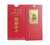 Carte Tai Sui - Porte-bonheur de l'année du serpent - Amulette Tai Sui dorée - Carte de prière Feng Shui - Amulette de protection - Apporte richesse et trésor - Carte amulette Tai Sui 2