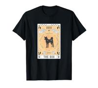 Carte Tarot Le Chien Paria Indien Céleste Galaxie T-Shirt Graphique avec Valeur