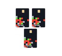 Carte TNTSAT Nouvelle - Satellite Astra 19.2°E - Validité 4 ans - Officielle - Pack de 3