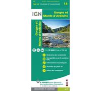 Carte TOP 75 n° 14 - Gorges & Monts d'Ardèche | IGN