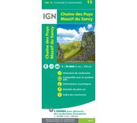 Carte TOP 75 n° 15 - Chaînes des Puys & Massif du Sancy | IGN