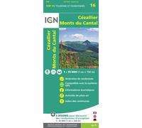 Carte TOP 75 n° 16 - Cézallier et Monts du Cantal (Massif Central) | IGN
