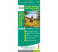 Carte TOP 75 n° 27 - Vosges du Nord, Mont Sainte-Odile, Le Donon | IGN