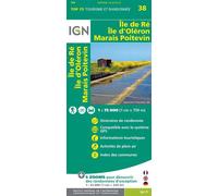 Carte TOP 75 n° 38 - Ile de Ré, Ile d'Oléron, Marais Poitevin | IGN