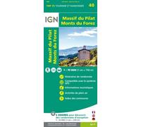 Carte TOP 75 n° 40 - Massif du Pilat & Monts du Forez | IGN