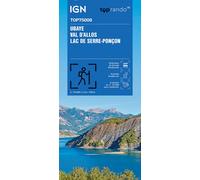 Carte TOP 75 n° 8 - Ubaye, Val d'Allos & lac de Serre-Ponçon (Alpes) | IGN