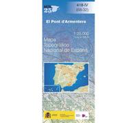 Carte topographique de l'Espagne n° 0418.4 - El Pont d´Armentera 1/25 | CNIG - 1/25 000