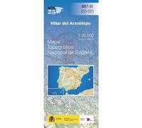 Carte topographique de l'Espagne n° 0667.3 - Villar del Arzobispo | CNIG - 1/25 000