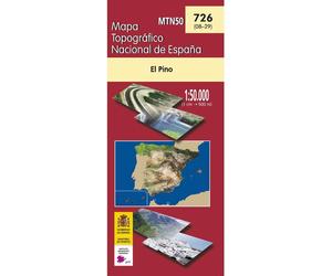 Carte topographique de l'Espagne n° 0726 - El Pino | CNIG - 1/50 000