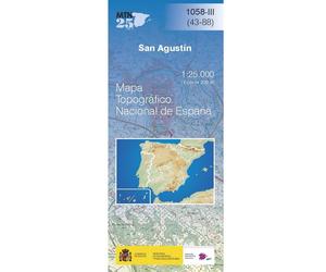 Carte topographique de l'Espagne n° 1058.3 - San Agustín | CNIG - 1/25 000
