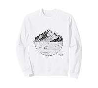 Carte topographique de Montagne Contour Line Géologie Randonnée Extérieur Sweatshirt