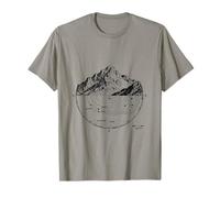 Carte topographique de Montagne Contour Line Géologie Randonnée Extérieur T-Shirt
