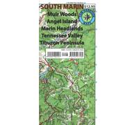 Carte topographique du sud de Marin | Tom Harrison Maps