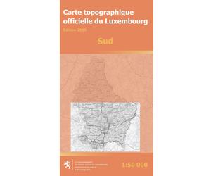 Carte topographique et touristique - Sud du Grand Duché de Luxembourg