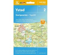 Carte topographique n° 02 - Ystad (Suède) | Norstedts - Sverigeserien
