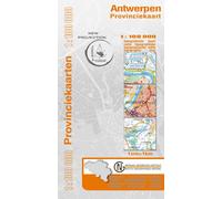 Carte topographique n° 1 - Anvers province (Belgique) | NGI - 1/100 000
