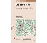 Carte topographique n° 1064 - Montbéliard (Doubs) | Swisstopo - 1/25 000