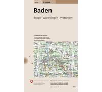 Carte topographique n° 1070 - Baden (Suisse) | Swisstopo - 1/25 000