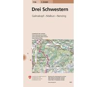 Carte topographique n° 1136 - Drei Schwestern (Suisse) | Swisstopo - 1/25 000