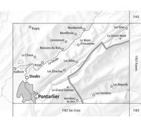 Carte topographique n° 1162 - Les Verrières (Suisse) | Swisstopo - 1/25 000