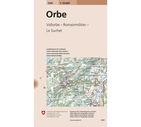 Carte topographique n° 1202 - Orbe (Suisse) | Swisstopo - 1/25 000