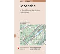 Carte topographique n° 1221 - Le Sentier (Suisse) | Swisstopo - 1/25 000