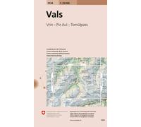 Carte topographique n° 1234 - Vals (Suisse) | Swisstopo - 1/25 000