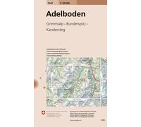 Carte topographique n° 1247 - Adelboden (Suisse) | Swisstopo - 1/25 000