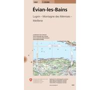 Carte topographique n° 1263 - Evian-les-Bains (Haute-Savoie) | Swisstopo - 1/25 000